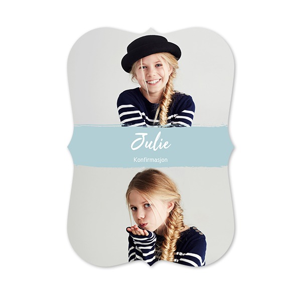 Enkle Fotokort med spisse kanter stående 10 x 14,3 cm