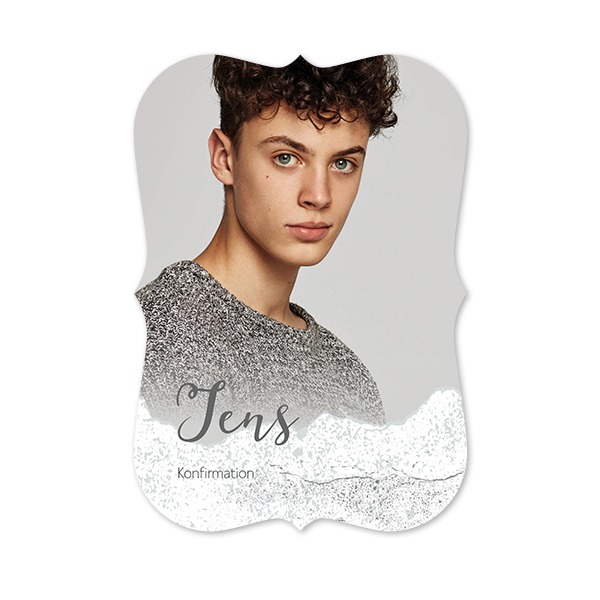 Enkle Fotokort spidse kanter Portræt 10 x 14,3 cm