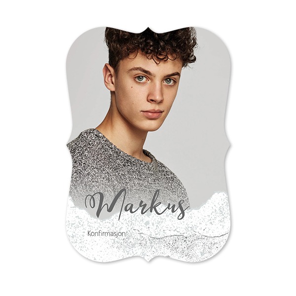 Enkle Fotokort med spisse kanter stående 10 x 14,3 cm