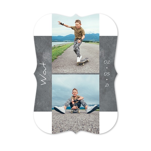 Grusskarte mit Klammer-Rahmen Hochformat 10 x 14,3 cm