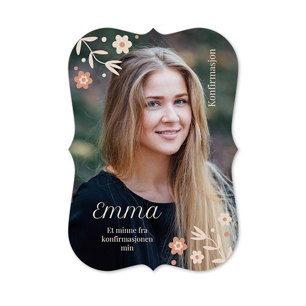 Enkle Fotokort med spisse kanter stående 10 x 14,3 cm