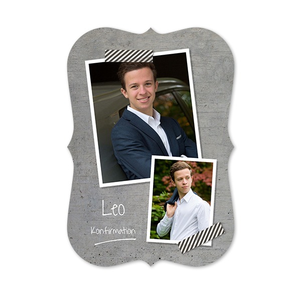 Enkla Fotokort med spetskant Stående 10 x 14,3 cm