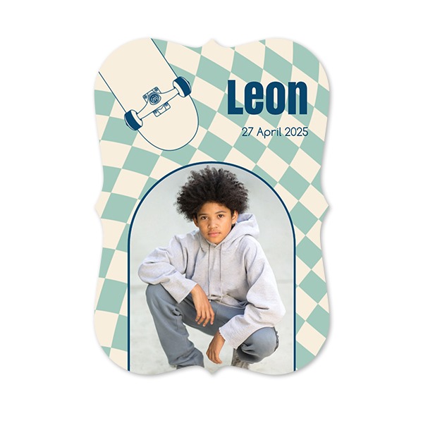 Grusskarte mit Klammer-Rahmen Hochformat 10 x 14,3 cm