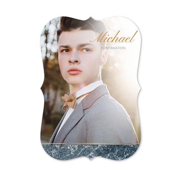 Enkle Fotokort spidse kanter Portræt 10 x 14,3 cm