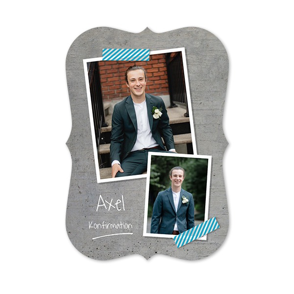 Enkla Fotokort med spetskant Stående 10 x 14,3 cm