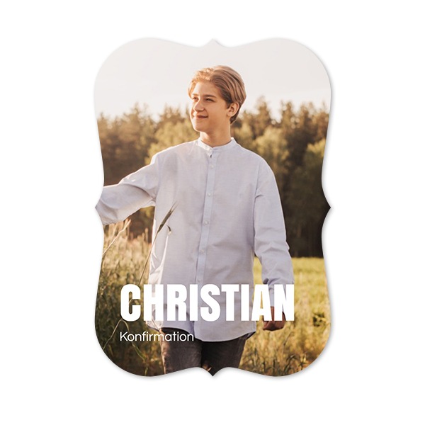 Enkle Fotokort spidse kanter Portræt 10 x 14,3 cm