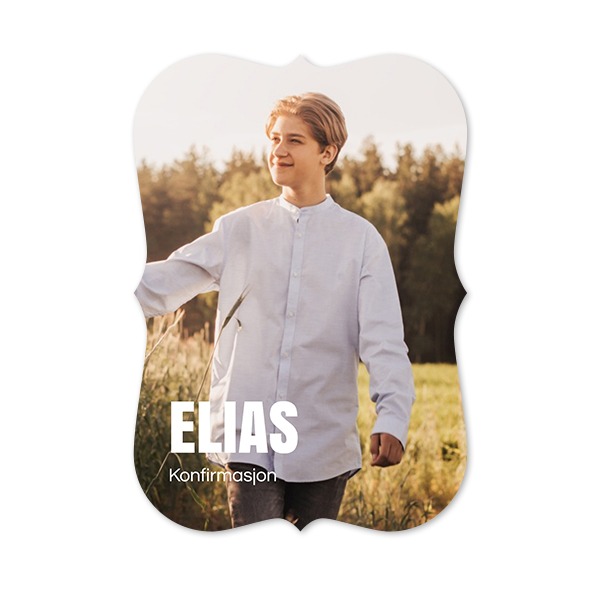 Enkle Fotokort med spisse kanter stående 10 x 14,3 cm