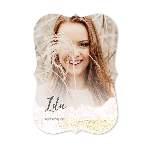 Enkle Fotokort med spisse kanter stående 10 x 14,3 cm