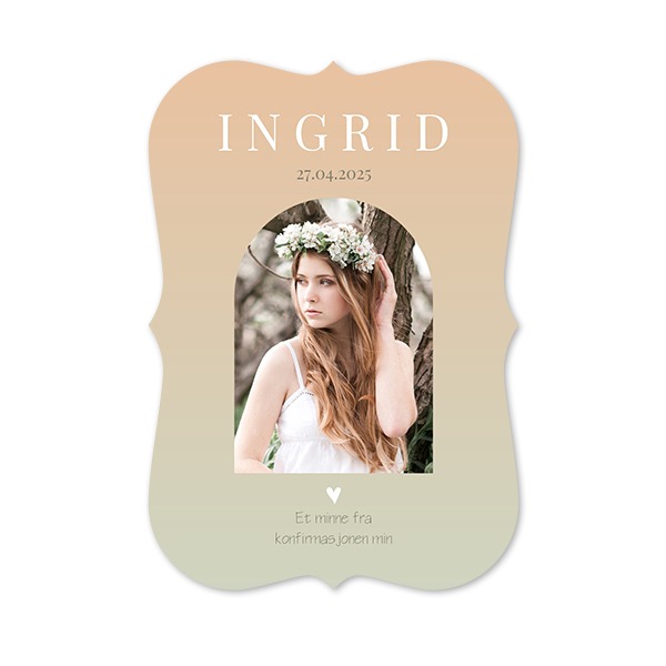 Enkle Fotokort med spisse kanter stående 10 x 14,3 cm