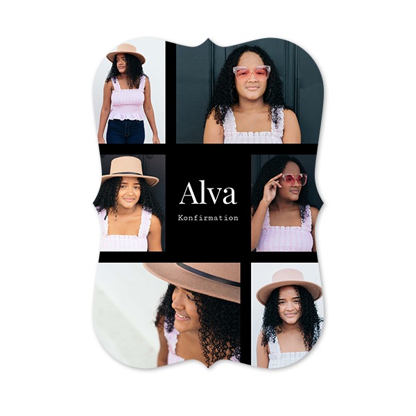 Enkla Fotokort med spetskant Stående 10 x 14,3 cm