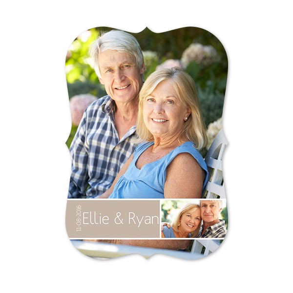 Grusskarte mit Klammer-Rahmen Hochformat 10 x 14,3 cm