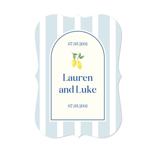 Dolce Vita Lemon Stripes Invitation