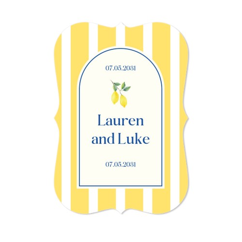 Dolce Vita Lemon Stripes Invitation