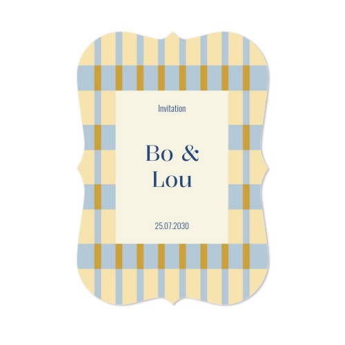 Elegant Stripe Frame Invitation
