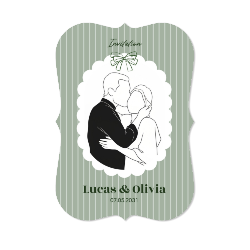 Faire-part 1 Accolades portrait 10 x 14,3 cm Faire-part 1 Accolades portrait 10 x 14,3 cm