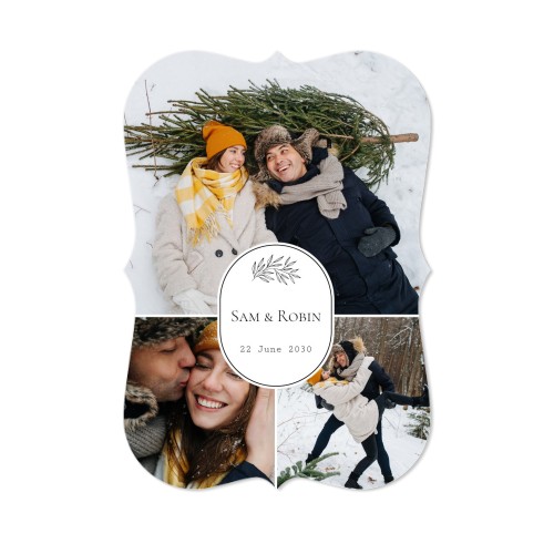 Enkle Fotokort spidse kanter Portræt 10 x 14,3 cm