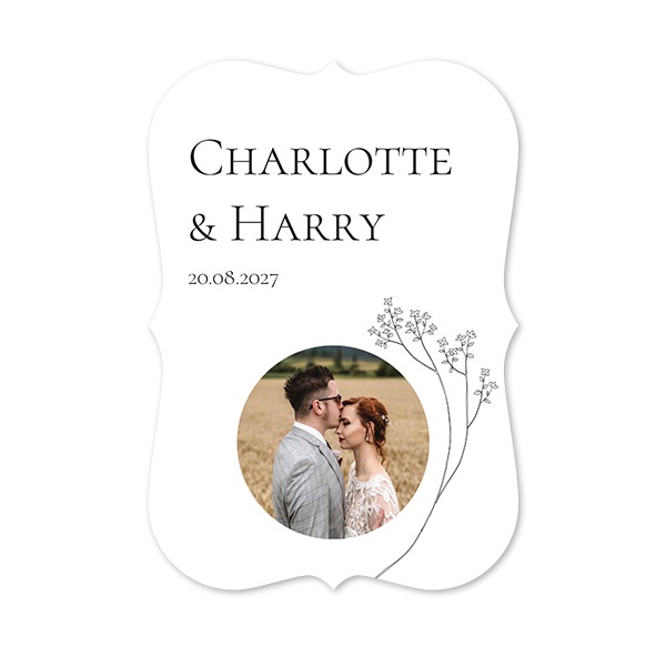 Single Card with brackets Portrait 10 x 14,3 cm