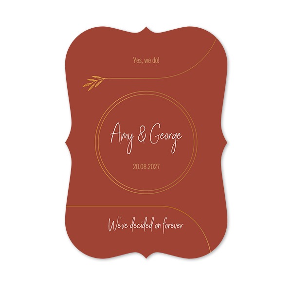 Single Card with brackets Portrait 10 x 14,3 cm Single Card with brackets Portrait 10 x 14,3 cm