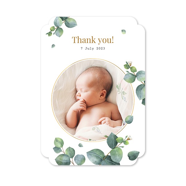 Faire-part 1 Bords nuage portrait 10 x 14,3 cm