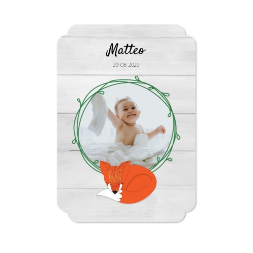 Faire-part 1 Bords nuage portrait 10 x 14,3 cm