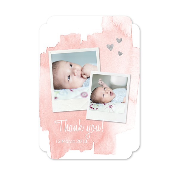 Faire-part 1 Bords nuage portrait 10 x 14,3 cm