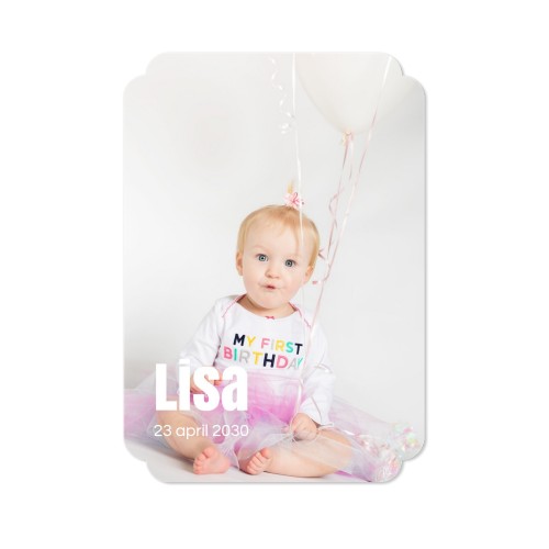 Klassinen kuvakortti pilven muotoinen pysty 10 x 14,3 cm