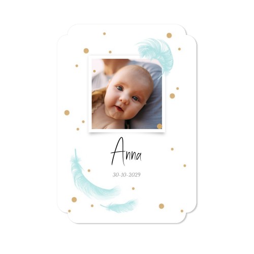 Faire-part 1 Bords nuage portrait 10 x 14,3 cm