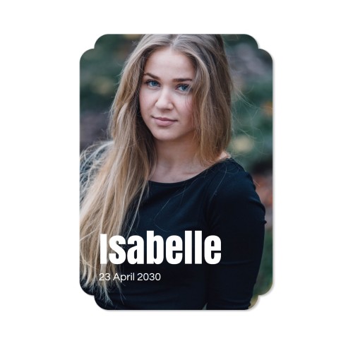 Faire-part 1 Bords nuage portrait 10 x 14,3 cm