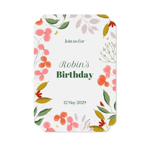 Faire-part 1 Bords nuage portrait 10 x 14,3 cm