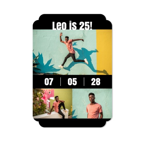 Enkle Fotokort dobbel afrunding portræt 10 x 14,3 cm