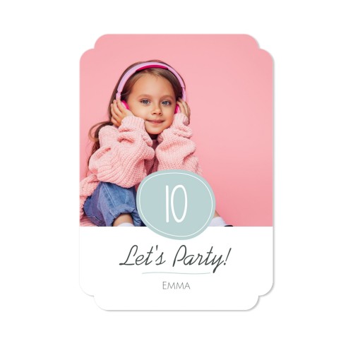 Faire-part 1 Bords nuage portrait 10 x 14,3 cm