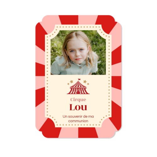 Faire-part 1 Bords nuage portrait 10 x 14,3 cm