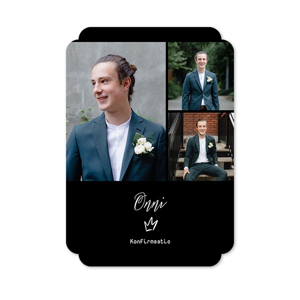 Klassinen kuvakortti pilven muotoinen pysty 10 x 14,3 cm