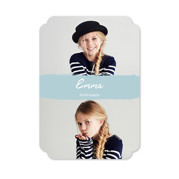 Klassinen kuvakortti pilven muotoinen pysty 10 x 14,3 cm