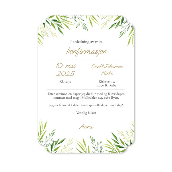 Enkle Fotokort dobbel avrunding stående 10 x 14,3 cm