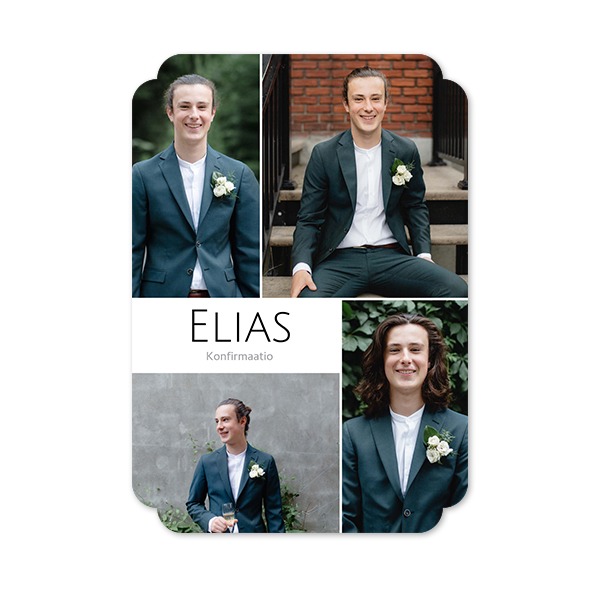 Klassinen kuvakortti pilven muotoinen pysty 10 x 14,3 cm