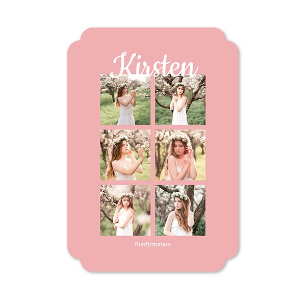 Enkle Fotokort dobbel afrunding portræt 10 x 14,3 cm