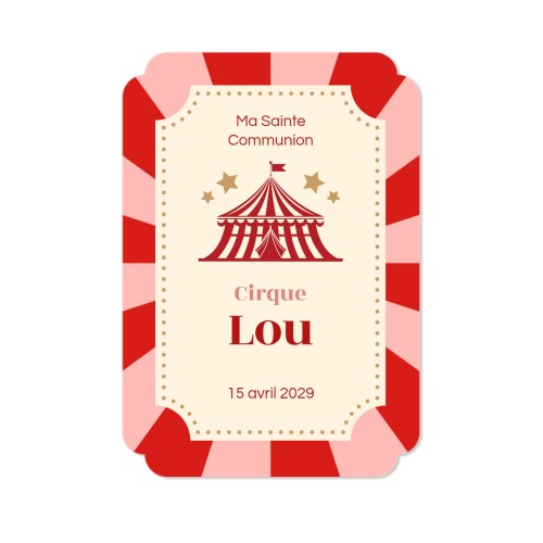 Faire-part 1 Bords nuage portrait 10 x 14,3 cm