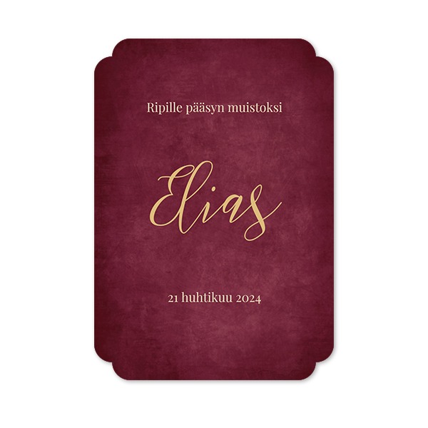 Klassinen kuvakortti pilven muotoinen pysty 10 x 14,3 cm