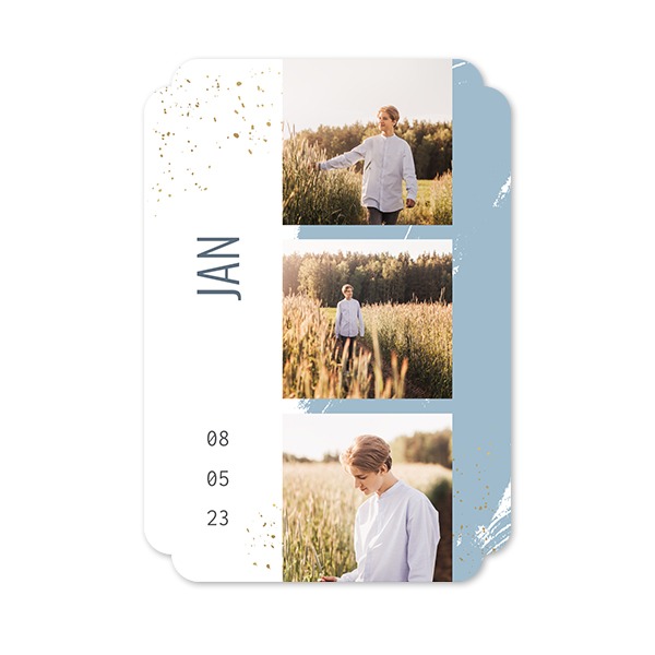 Enkle Fotokort dobbel afrunding portræt 10 x 14,3 cm