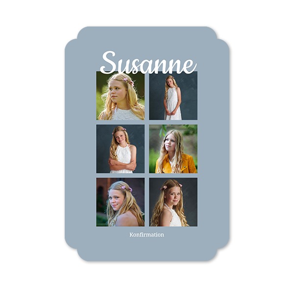 Enkle Fotokort dobbel afrunding portræt 10 x 14,3 cm