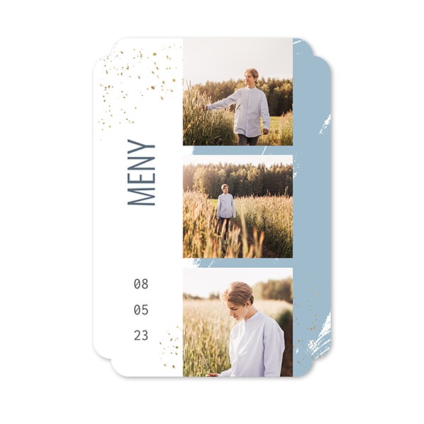 Enkle Fotokort dobbel avrunding stående 10 x 14,3 cm