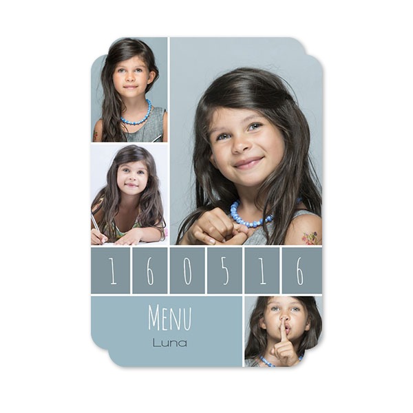 Faire-part 1 Bords nuage portrait 10 x 14,3 cm