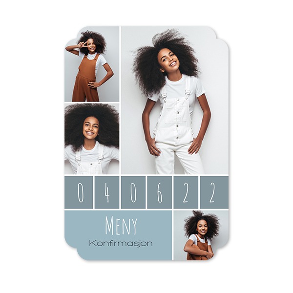 Enkle Fotokort dobbel avrunding stående 10 x 14,3 cm