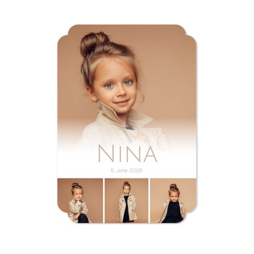 Enkle Fotokort dobbel afrunding portræt 10 x 14,3 cm