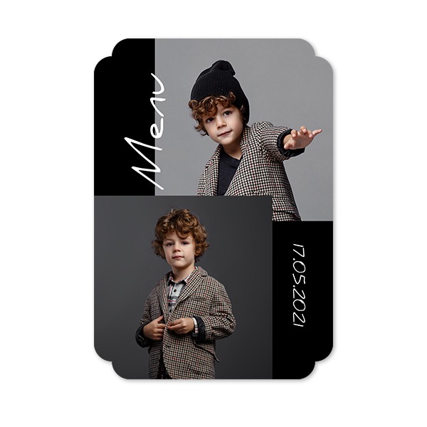 Faire-part 1 Bords nuage portrait 10 x 14,3 cm Faire-part 1 Bords nuage portrait 10 x 14,3 cm