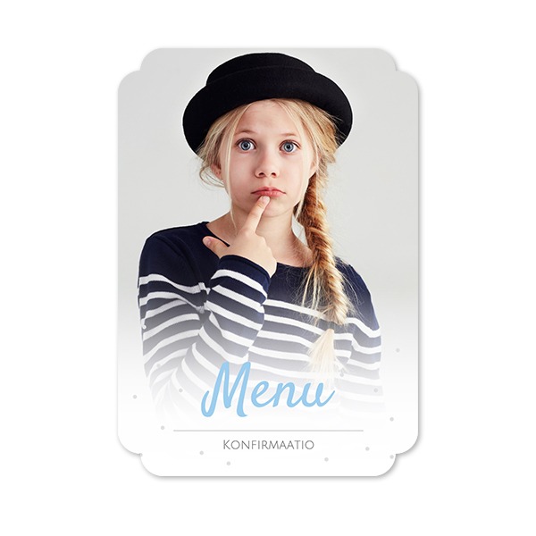 Klassinen kuvakortti pilven muotoinen pysty 10 x 14,3 cm