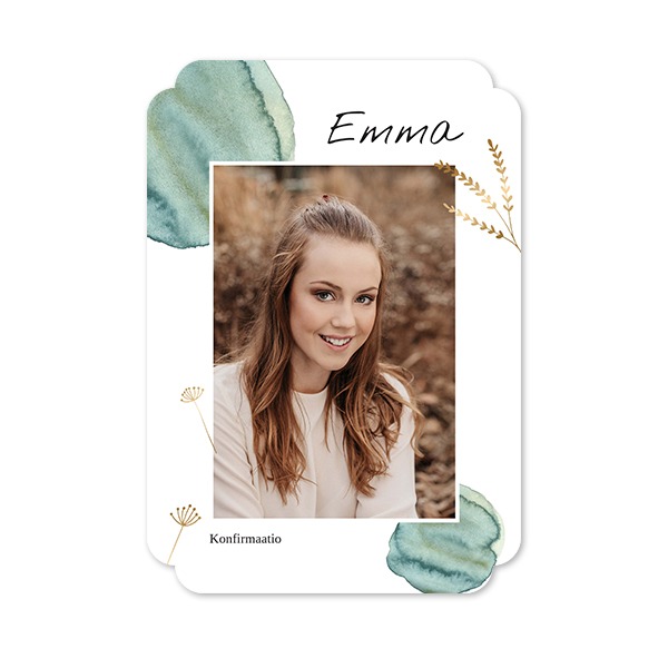 Klassinen kuvakortti pilven muotoinen pysty 10 x 14,3 cm