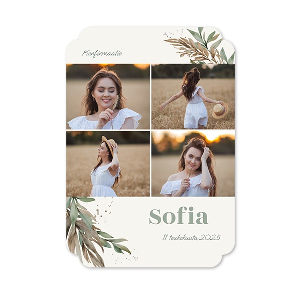 Klassinen kuvakortti pilven muotoinen pysty 10 x 14,3 cm