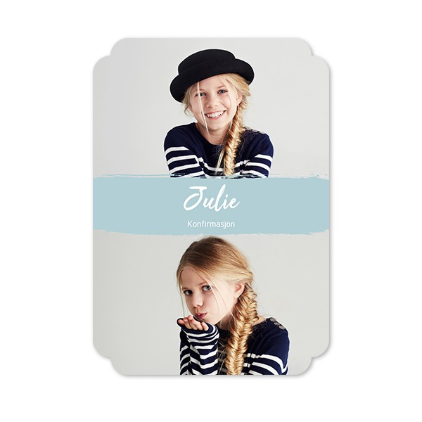 Enkle Fotokort dobbel avrunding stående 10 x 14,3 cm